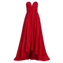 MLモニックルイラー レディース ワンピース トップス Strapless Taffeta High-Low Gown carnelian