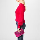 ビーユー レディース ハンドバッグ バッグ Metallic Clutch Bag with Chain Blush(4)