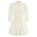 エムシーツーセイントバース レディース ワンピース トップス Short Cotton Dress With Embroidery White