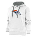 AeBOA fB[X p[J[EXEFbgVc AE^[ Denver Broncos Antigua Women's Victory Chenille Pullover Hoodie White