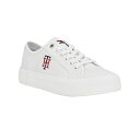 トミー ヒルフィガー レディース スニーカー シューズ Women's Alezya Casual Lace-Up Sneakers White Stripe Multi