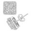 ե 쥯 ǥ ԥ ꡼ EFFY® Certified Diamond Square Halo Cluster Stud Earrings (1-3/8 ct. t.w.) in 14k White Gold White Gold