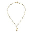 GeBJ fB[X lbNXE`[J[Ey_ggbv ANZT[ Paperclip Chain Initial Necklace Gold-I