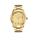 WFCr[_u[ Y rv ANZT[ Men's Bond Diamond (1/10 ct.t.w.) 18k Gold Plated Stainless Steel Watch Gold