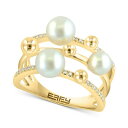 エフィー コレクション メンズ リング アクセサリー EFFY Freshwater Pearl (5-6mm) & Diamond (1/10 ct. t.w...
