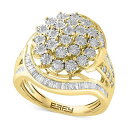 エフィー コレクション レディース リング アクセサリー EFFY Diamond Round & Baguette Cluster Swirl Ring (7...