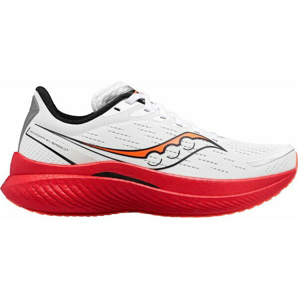 サッカニー メンズ ランニング スポーツ Saucony Men's Endorphin Speed 3 Running Shoes White/Black/Red