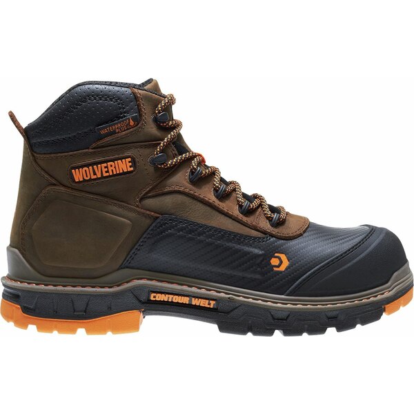 ウルヴァリン ウルヴァリン メンズ ブーツ シューズ Wolverine Men's Overpass CarbonMAX 6'' Waterproof Composite Toe Work Boots Brown