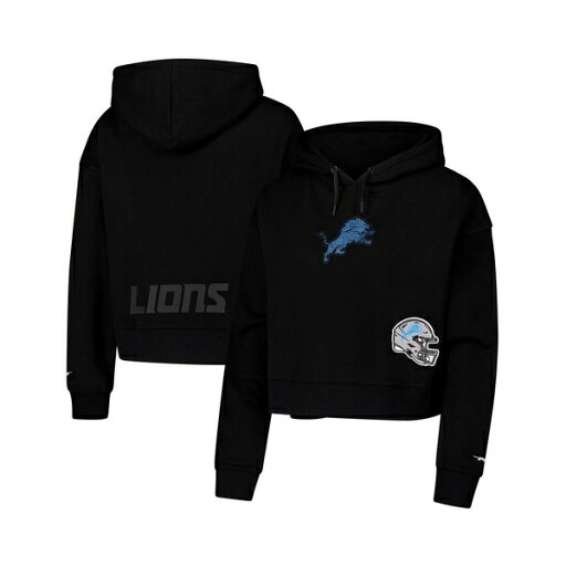プロスタンダード レディース パーカー・スウェットシャツ アウター Women's Black Detroit Lions Jeweled Cropped Pullover Hoodie Black プロスタンダード レディース パーカー・スウェットシャツ アウター Women's Black Detroit Lions Jeweled Cropped Pullover Hoodie Black
