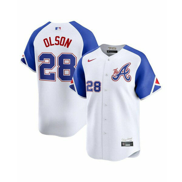 ナイキ メンズ シャツ トップス Men's Matt Olson White Atlanta Braves City Connect Limited Player Jersey White