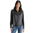 スティーブ マデン レディース カットソー トップス Women's Asa Charmeuse Shoulder Pad Shirt Black(4)
