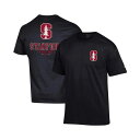 チャンピオン メンズ シャツ トップス Men's Black Stanford Cardinal Stack 2-Hit T-shirt Black(4)