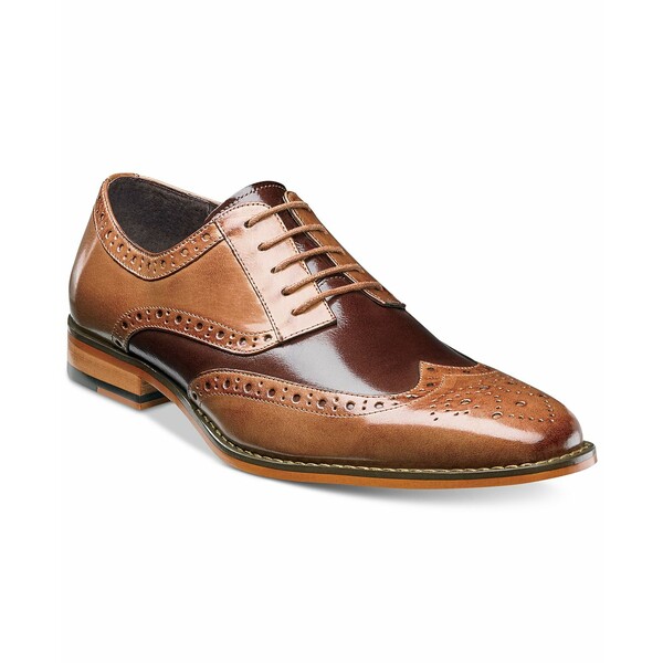 ステイシーアダムス メンズ ドレスシューズ シューズ Men's Tinsley Wingtip Oxfords Tan/Brown