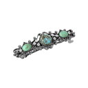 2028 レディース ヘアアクセサリー アクセサリー Women's Silver-Tone Stones Barrette Turquoise