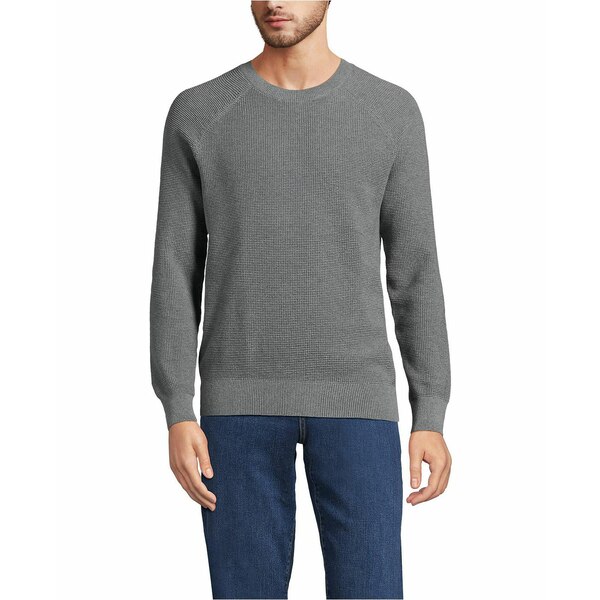 ランズエンド メンズ ニット&セーター アウター Men's Long Sleeve Cotton 