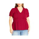 シティーシック レディース カットソー トップス Women's Laila Top Cranberry(4)