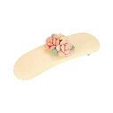 2028 レディース ヘアアクセサリー アクセサリー Women's Porcelain Cluster Flowers Small Barrette Pink