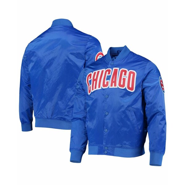 楽天astyプロスタンダード メンズ ジャケット＆ブルゾン アウター Men's Royal Chicago Cubs Wordmark Satin Full-Snap Jacket Royal