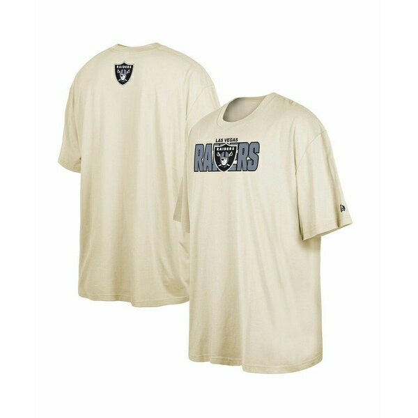 ニューエラ メンズ シャツ トップス Men's Cream Las Vegas Raiders 2023 NFL Draft Big and Tall T-shirt Cream