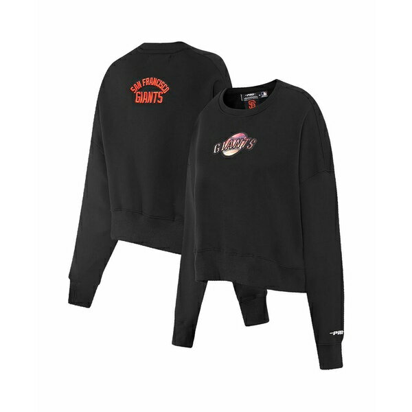 プロスタンダード レディース パーカー・スウェットシャツ アウター Women's Black San Francisco Giants Painted Sky Pullover Sweatshirt Black