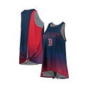 フォコ レディース カットソー トップス Women's Navy Boston Red Sox Gradient Tie-Back Racerback Tank Top Navy