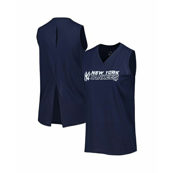 ٥륦 ǥ åȥ ȥåץ Women's Navy New York Yankees Paisley Chase V-...