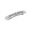 2028 レディース ヘアアクセサリー アクセサリー Women's Silver-Tone Crystal Bar Barrette White
