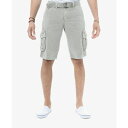 エックスレイ メンズ カジュアルパンツ ボトムス Men's Belted Double Pocket Cargo Shorts Slate Gray