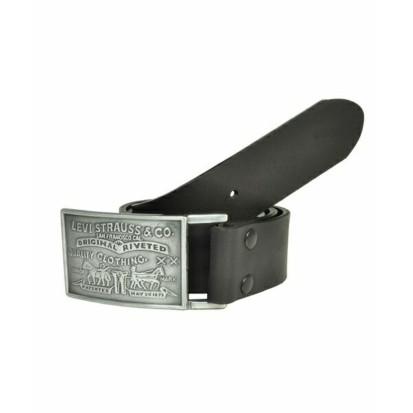 リーバイス メンズ ベルト アクセサリー Plaq Bridle Jean Belt Black