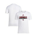 アディダス メンズ シャツ トップス Men's White Louisville Cardinals Baseball Sunflower Seeds T-Shirt White