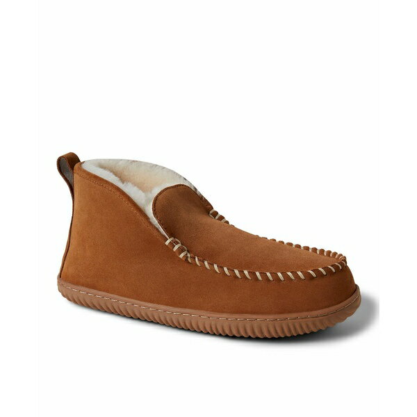 ディアフォームズ メンズ サンダル シューズ Dearfoams Men's Fireside By Rockhampton Genuine Shearling Bootie Slipper Chestnut