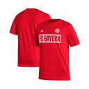 アディダス メンズ シャツ トップス Men's Red Bayern Munich Culture Bar T-Shirt Red(4)