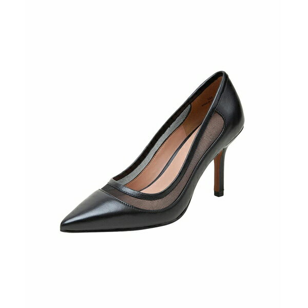 リネアパウロ レディース パンプス シューズ PERLINE Mixed Media High Heel Pumps Black nappa/mesh