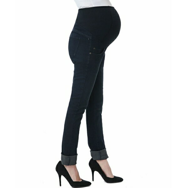 キミ アンド カイ レディース デニムパンツ ボトムス Maternity Frankie Stretch Straight Leg Denim Jeans Black blue