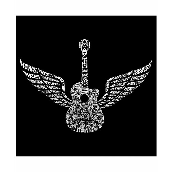 エルエーポップアート レディース Tシャツ トップス Women's Word Art V-Neck T-Shirt - Amazing Grace Black