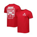 イメージワン メンズ シャツ トップス Men's Red Houston Cougars Logo Campus Icon T-shirt Red(4)
