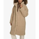 リーバイス レディース ジャケット&ブルゾン アウター Women's Long Sherpa Snap-Closure Teddy Coat Sand