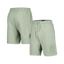 プロスタンダード メンズ カジュアルパンツ ボトムス Men's Cream New York Yankees Neutral Fleece Shorts Cream