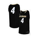 ナイキ メンズ シャツ トップス Men's 4 Black Colorado Buffaloes Team Replica Basketball Jersey Black(4)