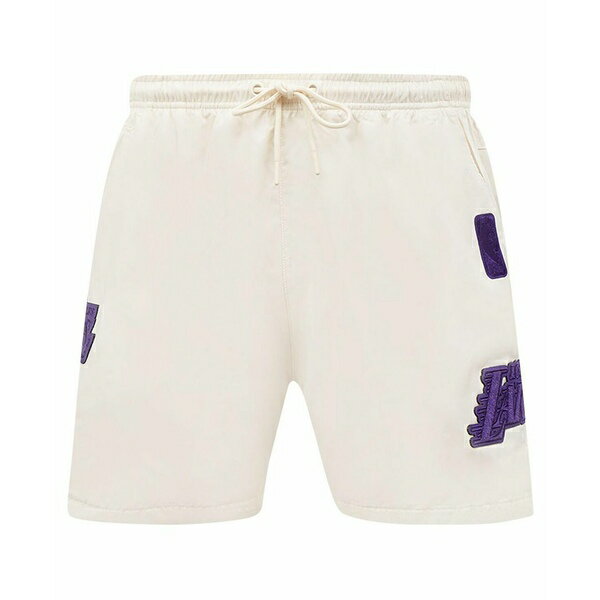 プロスタンダード メンズ カジュアルパンツ ボトムス Men's Cream Los Angeles Lakers Triple Tonal Woven Shorts Cream