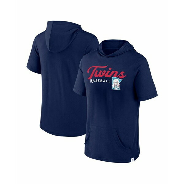 asty㤨֥եʥƥ  ѡåȥ  Men's Navy Minnesota Twins Offensive Strategy Short Sleeve Pullover Hoodie NavyפβǤʤ13,480ߤˤʤޤ