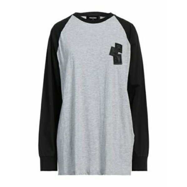 【送料無料】 ディースクエアード レディース Tシャツ トップス T-shirts Grey