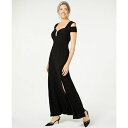 A[AhG`[Y fB[X s[X gbvX Cold-Shoulder Gown Black