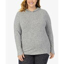 クドルドッズ レディース パーカー・スウェットシャツ アウター Plus Size Soft Knit Long-Sleeve Tunic Hoodie Marled Grey