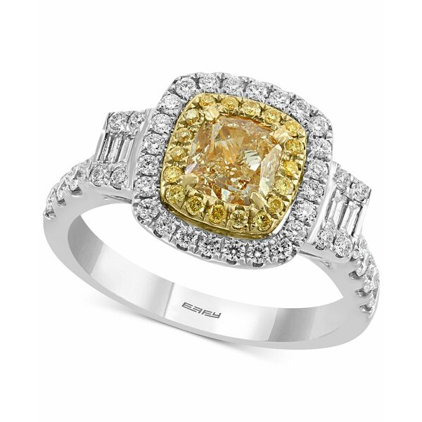 ե 쥯 ǥ  ꡼ EFFY® HEMATIAN Diamond Halo Ring (1-5/8 ct. t.w.) in 18k Gold & White Gold Yellow/White Gold