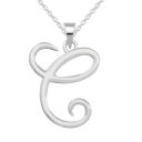 Wj xj[j Y lbNXE`[J[ ANZT[ Capital Initial Pendant in Sterling Silver C