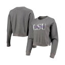 リーグカレッジエイトウェア レディース パーカー・スウェットシャツ アウター Women's Graphite LSU Tigers Classic Corded Timber Crop Pullover Sweatshirt Graphite