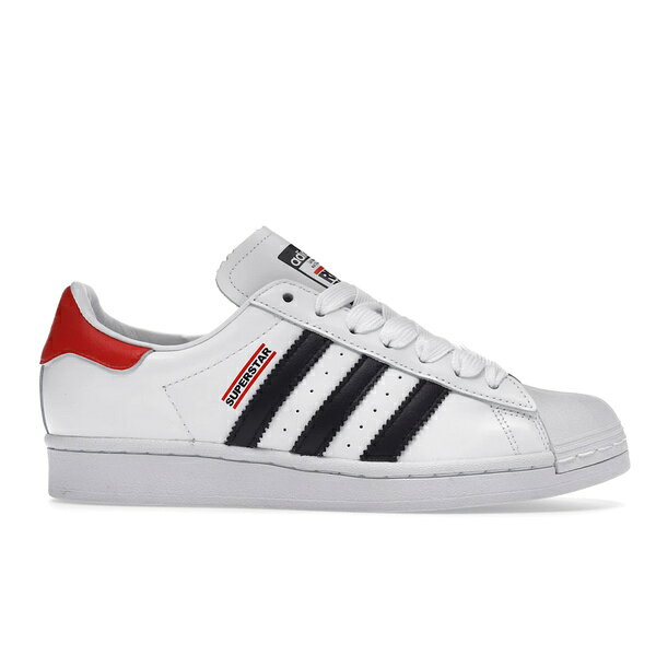 adidas アディダス メンズ スニーカー 【adidas Superstar 50 Run DMC White】 サイズ US_10(28.0cm) Cloud White/Core Black/Hi-Res Red