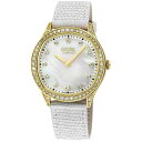 ジェビル レディース 腕時計 アクセサリー Women's Morcote Swiss Quartz White Leather Watch 36mm Whit...