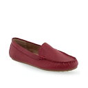 エアロソールズ レディース スリッポン・ローファー シューズ Women's Over Drive Driving Style Loafers Red Leather
